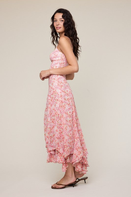 Sally Ruffle Midi Dress