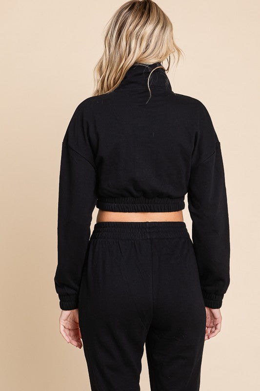 Fame Cropped Zip Up