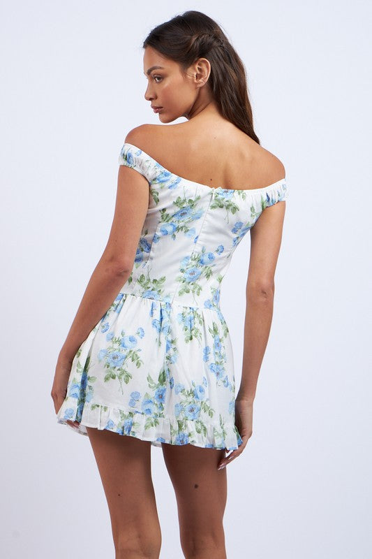 Frannie Floral Off Shoulder Mini Dress