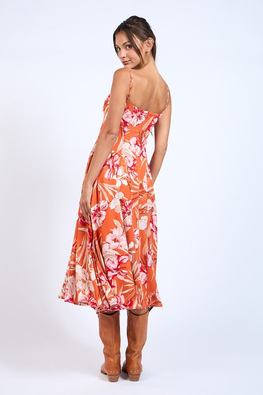 Carmaine Tropics Midi Dress