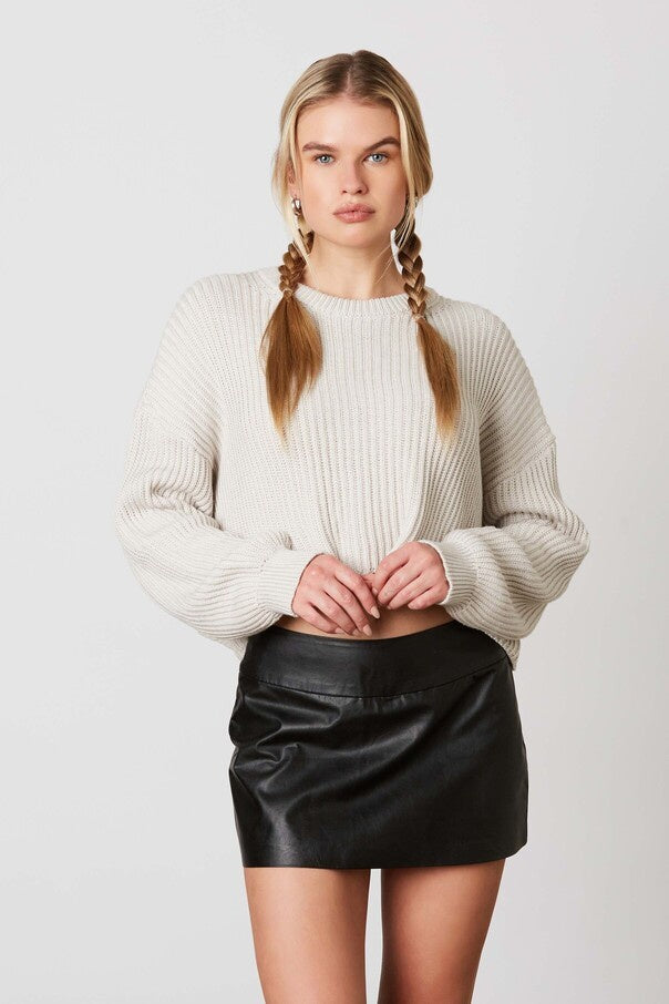 Featuring a relaxed fit knitted crop sweater