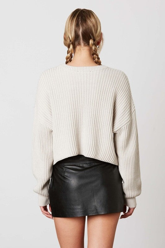 Relaxed Cropped Sweater