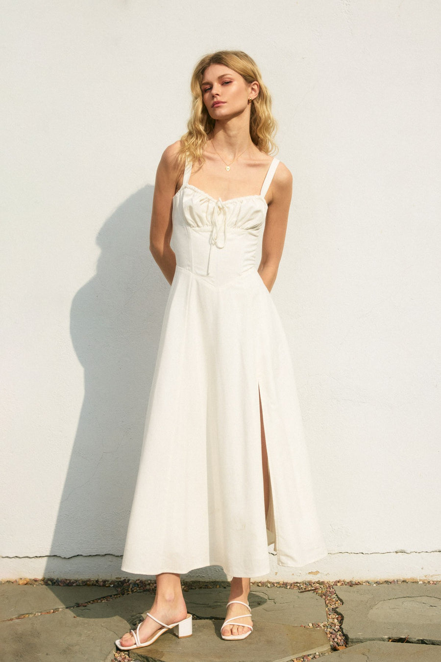 rosalie midi dress Bardot Rosalie Midi Dress in Orchid White