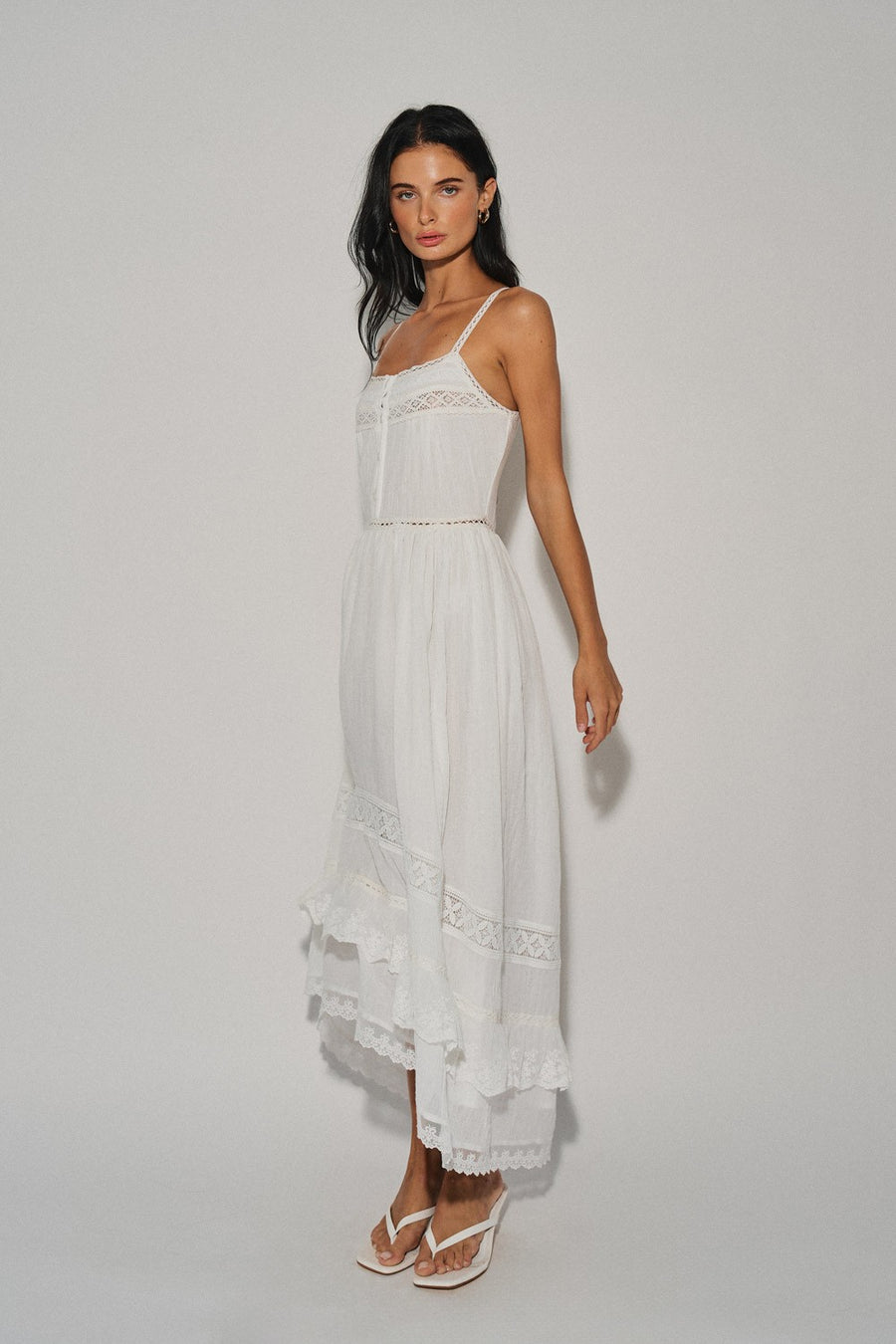 Catalina Cotton Ruffle Maxi Dress