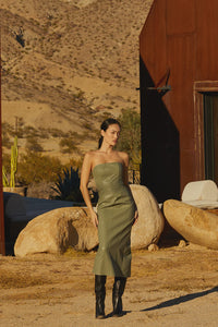 chinese dress ladies Leveen Leather Tube Dress – BOBBI ROCCO