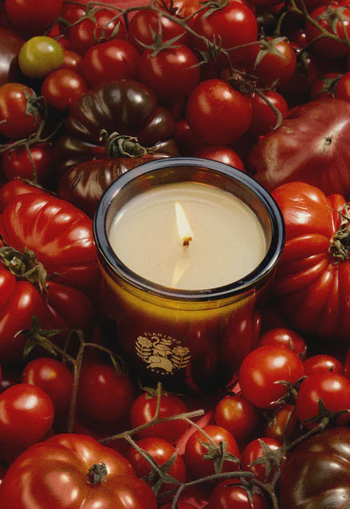 Featuring an heirloom tomato scented candle