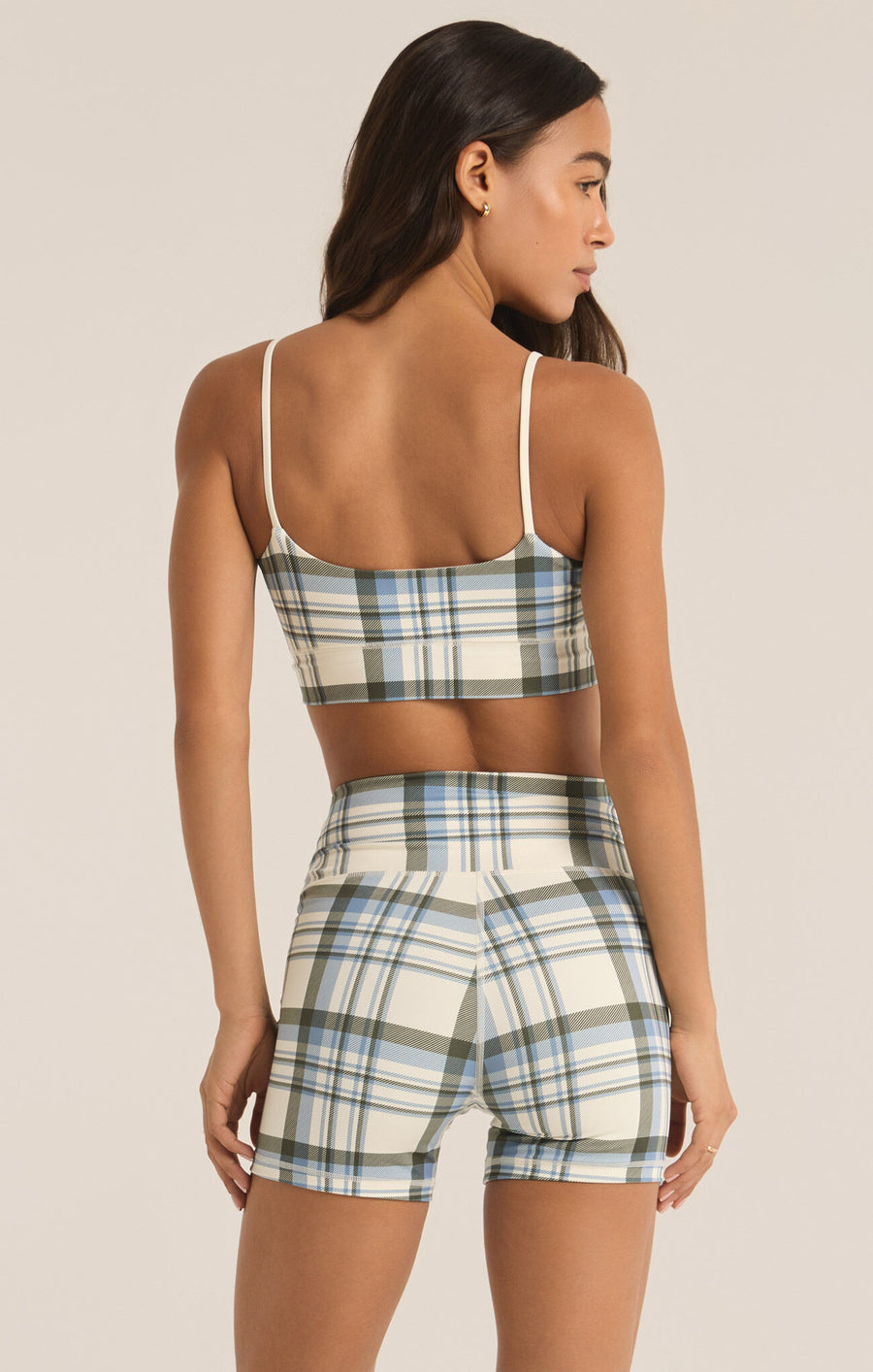 Shine Plaid Bra