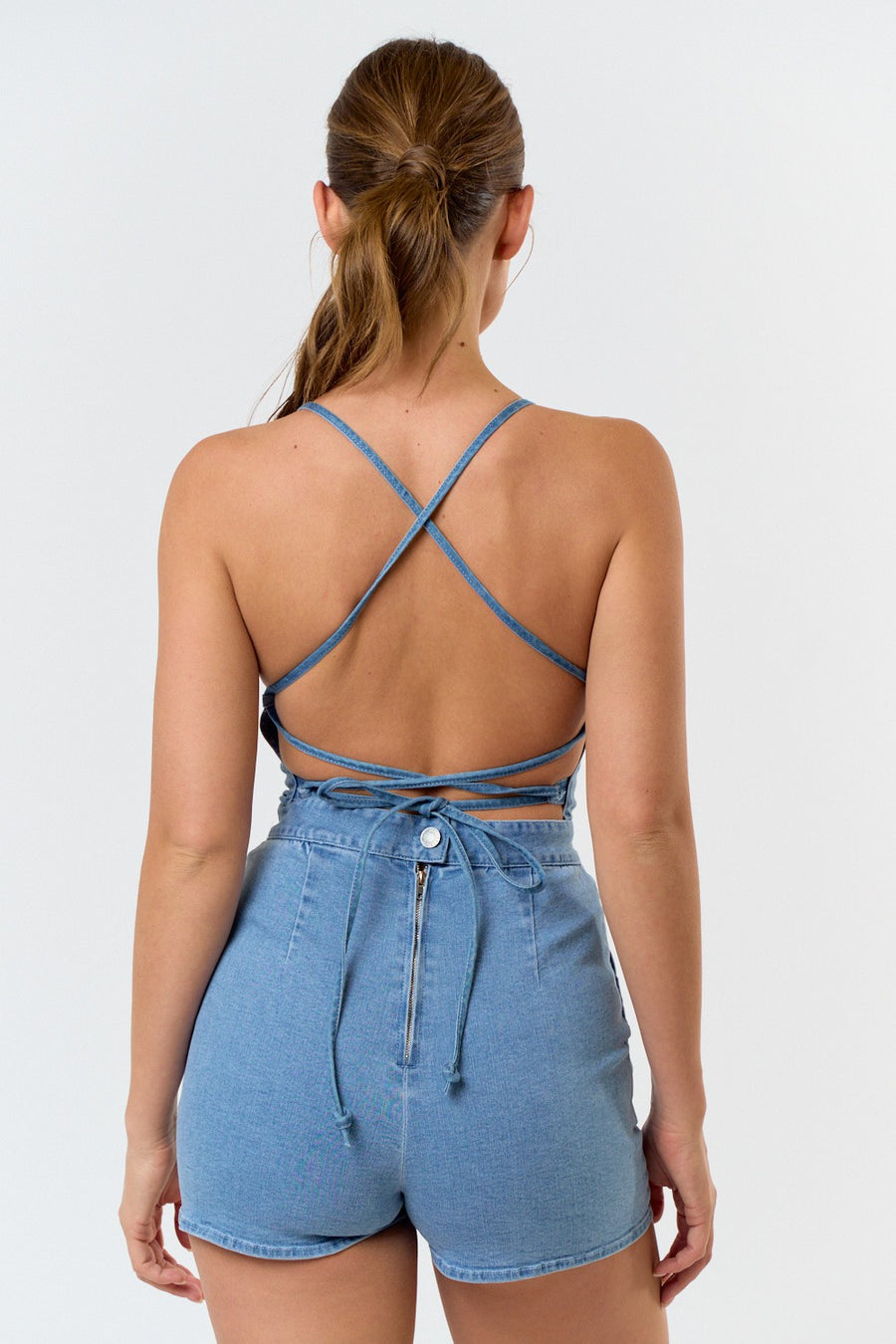 Lilia Denim Romper