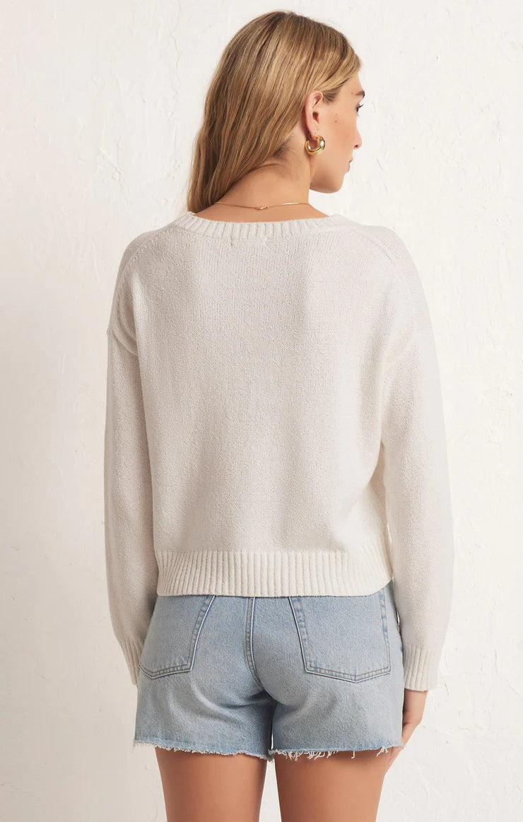 Chunky oversized sweater in color Violet Haze 