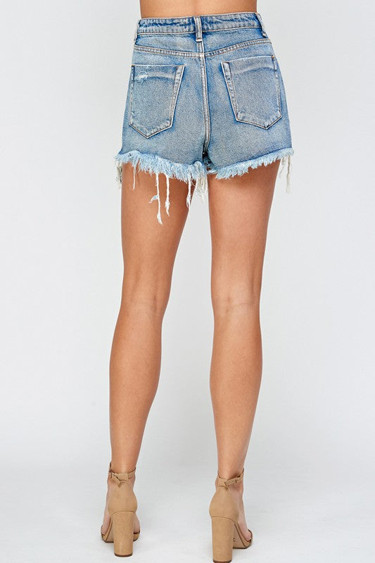 Distressed From Life Jean Shorts