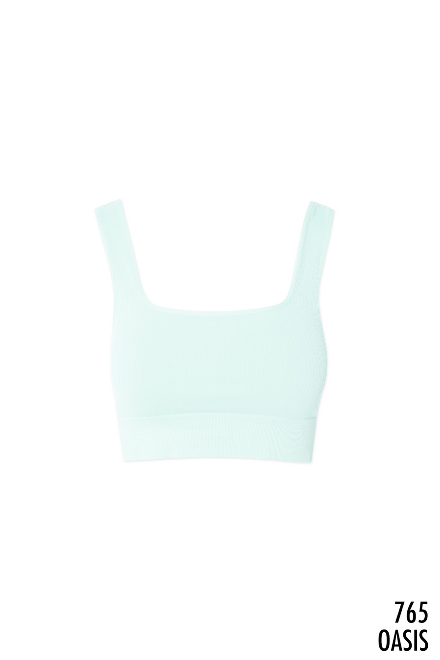 Ribbed Square Neck Crop