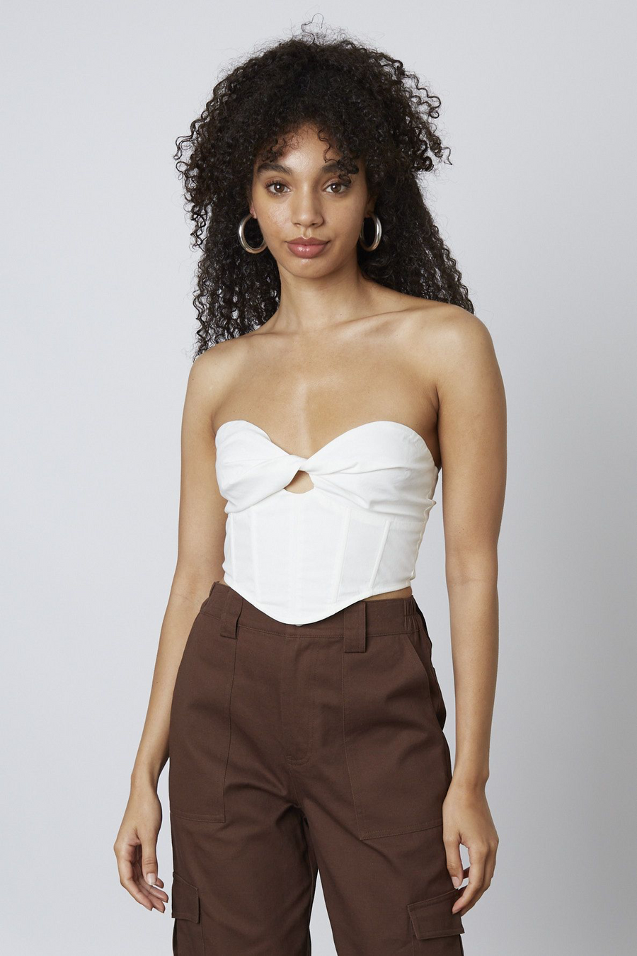 Tube Top Corset With Front Twist