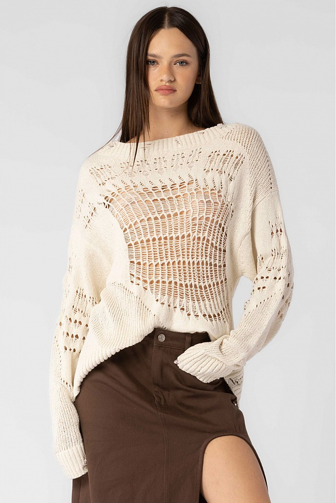 Destroyed knit sweater.